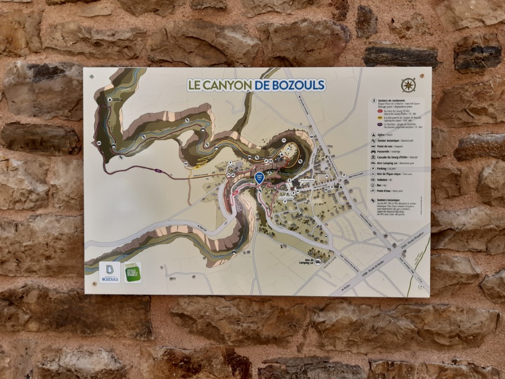 Bozouls Aveyron informatiebord